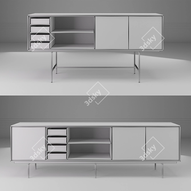 Modern Aura Sideboard: Elegant Design 3D model image 3