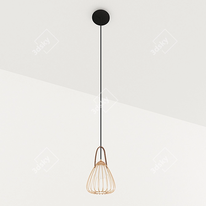 Golden Black Pendant Light by VIOKEF 3D model image 1