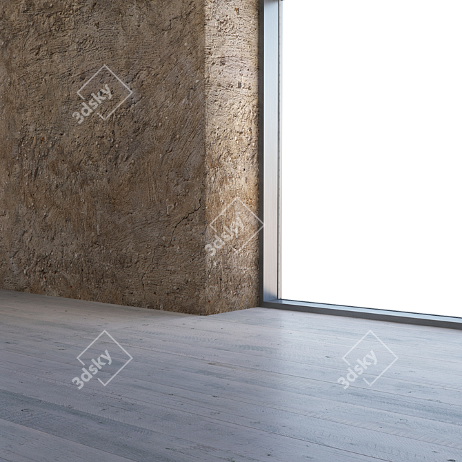 Seamless Rough Plaster Texture 3D model image 3