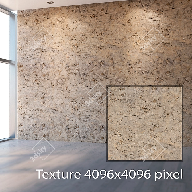 Seamless Plaster Texture - High Resolution 3D model image 2