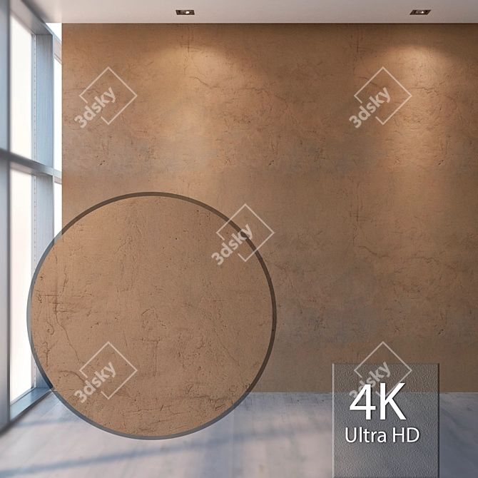 Seamless Plaster Texture: High Resolution & Detail 3D model image 1