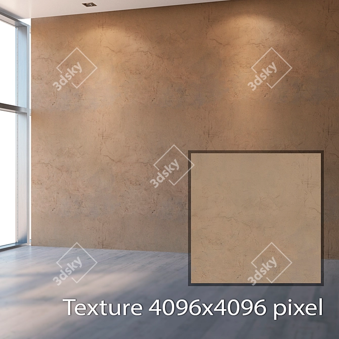 Seamless Plaster Texture: High Resolution & Detail 3D model image 2