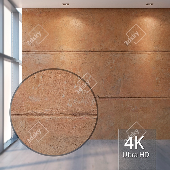 Title: Seamless High-Resolution Plaster Texture 3D model image 1