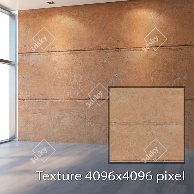 Title: Seamless High-Resolution Plaster Texture 3D model image 2