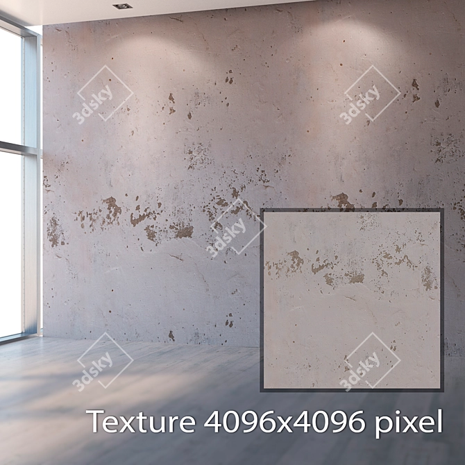 Seamless Plaster Texture Kit 3D model image 2