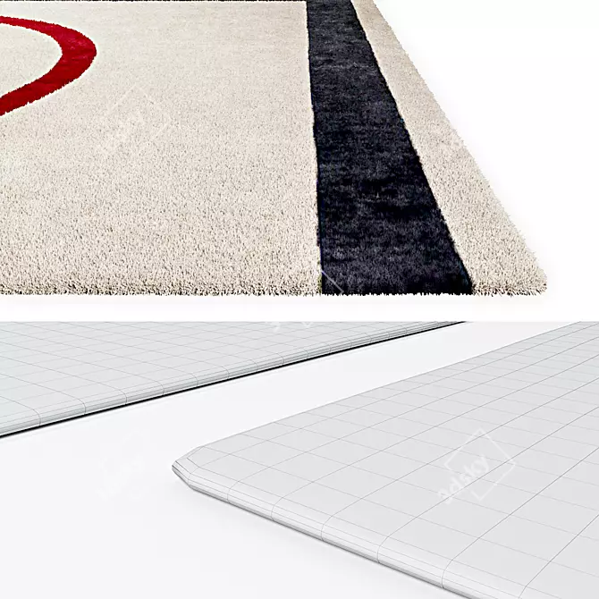 Luxurious Billie and Dizzy Rugs 3D model image 3