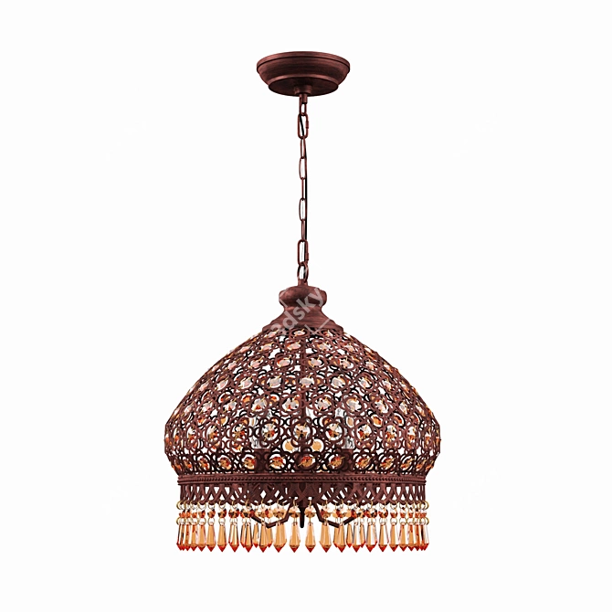 Elegant Levy Pendant Chandelier 3D model image 2