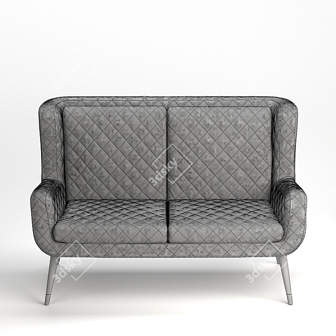 Luxurious Baxter Dolly Sofa: Nabuck Comfort! 3D model image 3