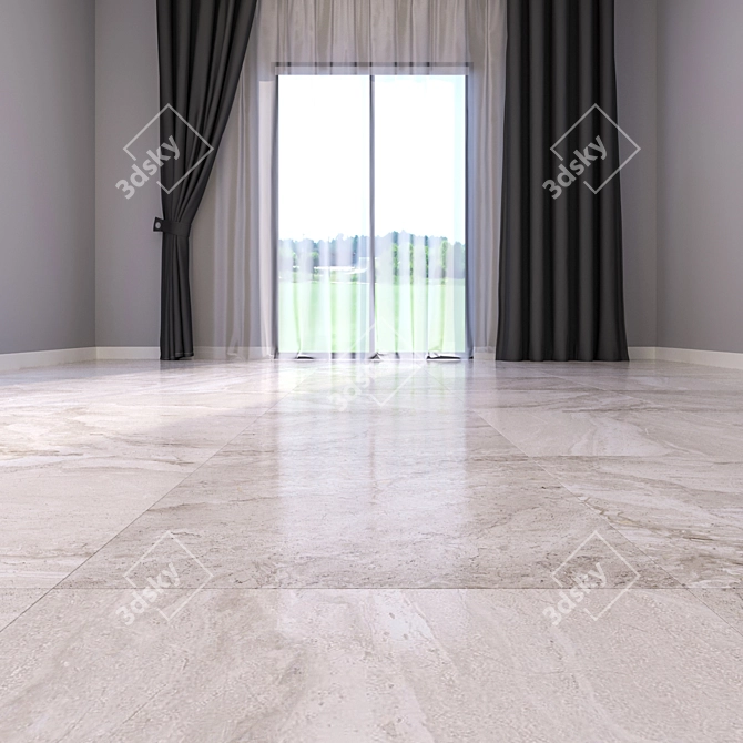 Premium Marble Floor Tiles 3D model image 2