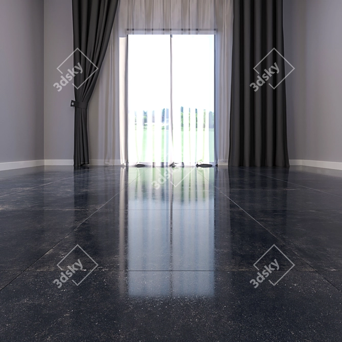 Elegant Marble Flooring: 10 Textures 3D model image 2