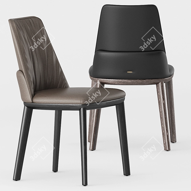 Belinda Chair: Exquisite Design by Cattelan Italia 3D model image 2