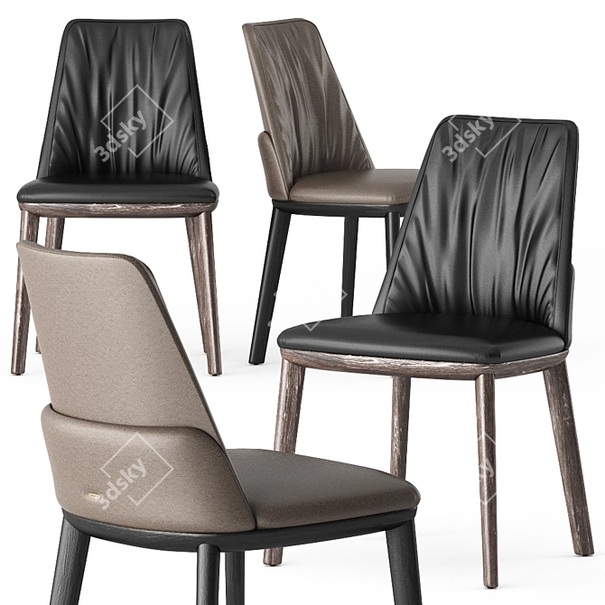 Belinda Chair: Exquisite Design by Cattelan Italia 3D model image 4