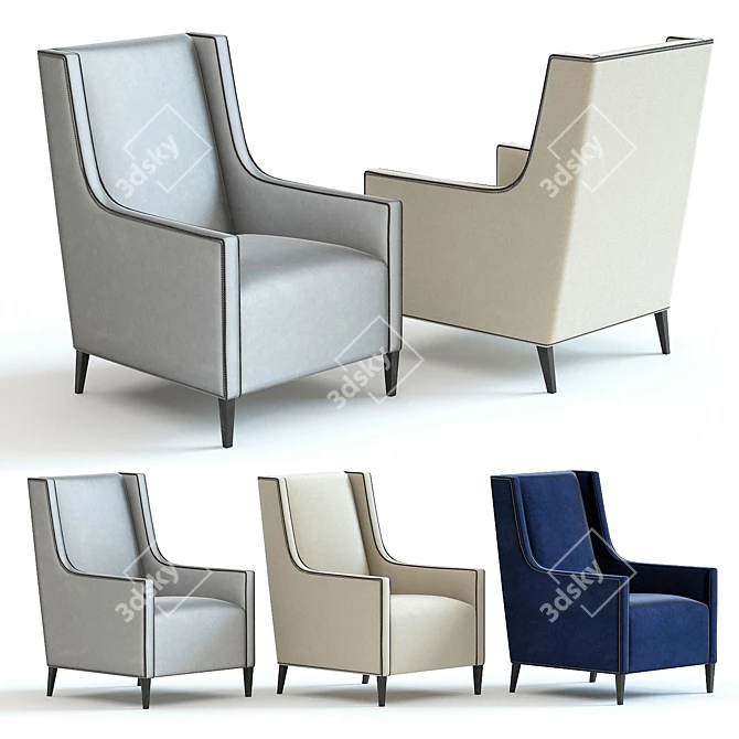 Elegant Christo Armchair: Exquisite Design & Supreme Comfort 3D model image 1