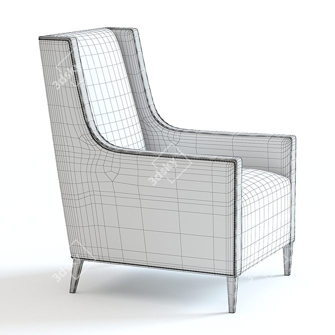 Elegant Christo Armchair: Exquisite Design & Supreme Comfort 3D model image 2