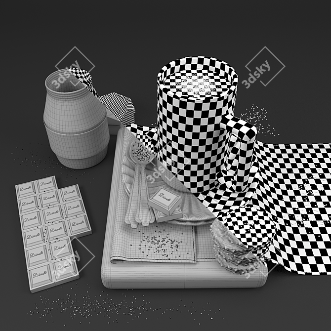 Elegant Coffee Lover's Kitchen Set 3D model image 3