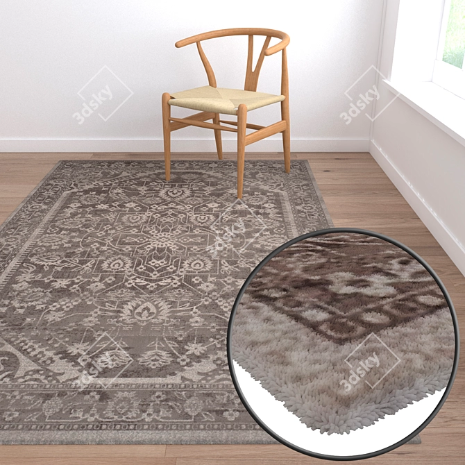 Luxury Carpet Set - High-Quality Textures 3D model image 2