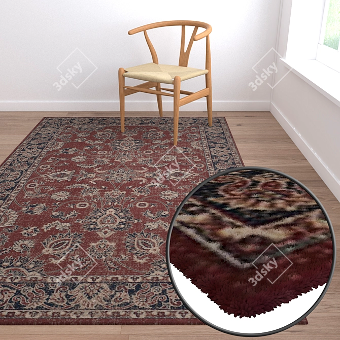 Versatile Carpet Set: High-Quality Textures. 3D model image 2