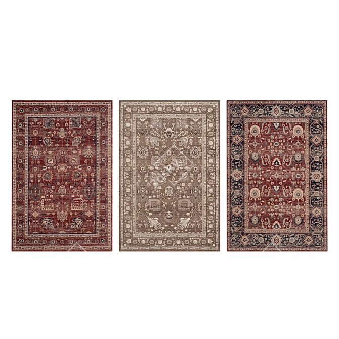 Luxury Carpet Set: High-Quality Textures, Multiple Variants 3D model image 3