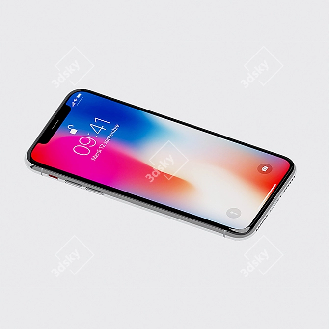 Sleek and Modern Apple iPhone X 3D model image 3