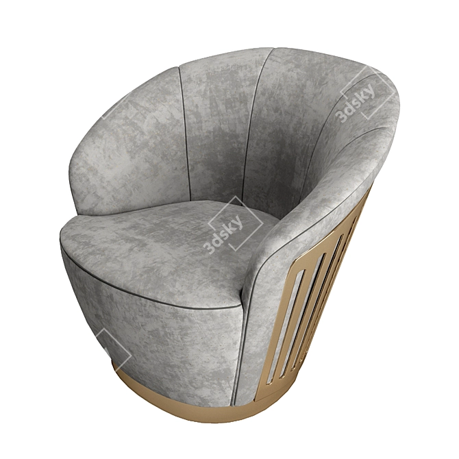 Giorgio Swivel Occasional Chair: Elegance in Motion 3D model image 1