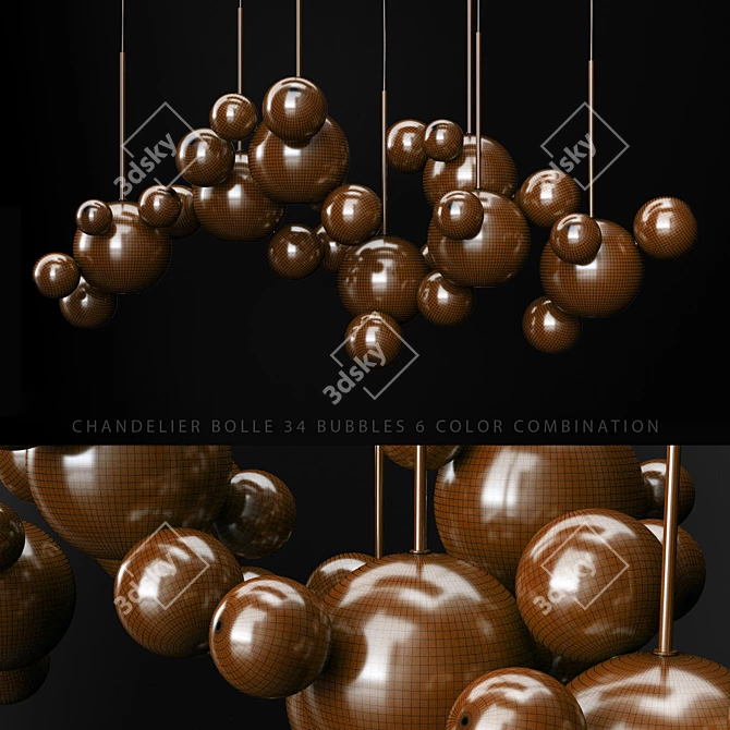 G&C Bolle 34 Bubble Chandelier 3D model image 3