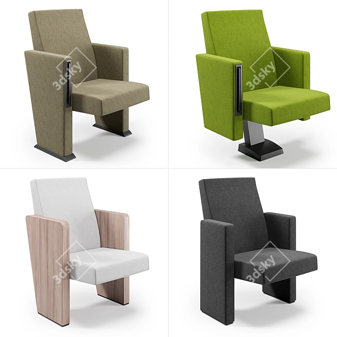 ErgoSeat: Advanced Auditorium Seating 3D model image 1