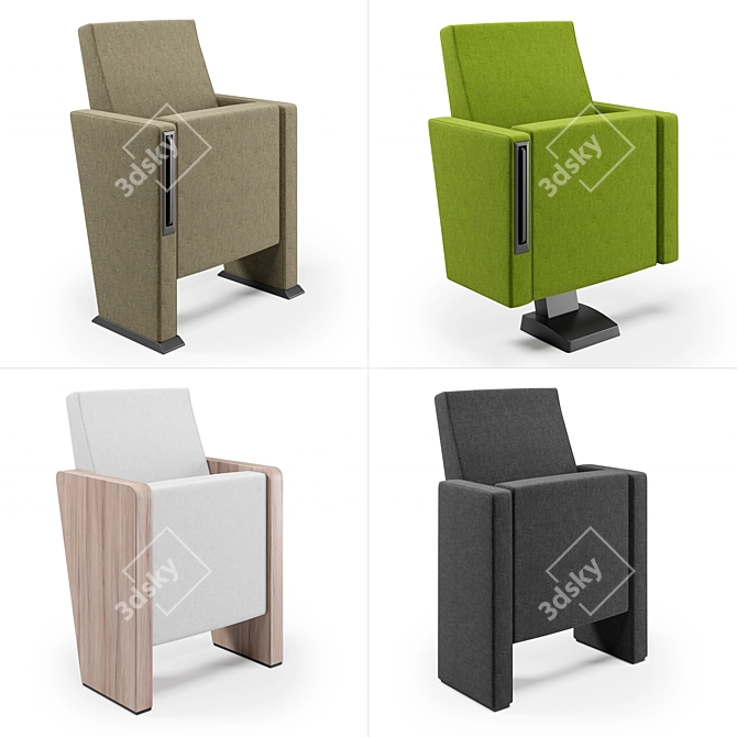 ErgoSeat: Advanced Auditorium Seating 3D model image 2