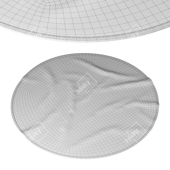 Love Bear Round Cotton Rug - 100 cm 3D model image 3