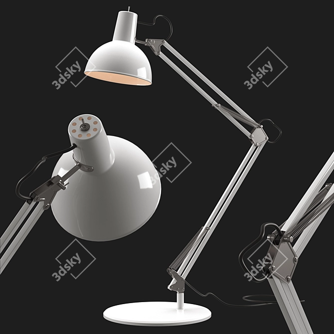 Dynamic Spring Balanced Table Lamp 3D model image 2