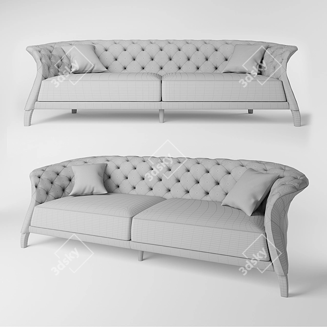 Phoenix Leather Sofa 3D model image 2