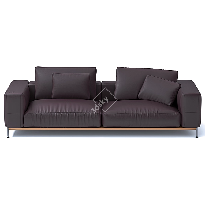 Sleek Ettore Sofa by Citterio 3D model image 3