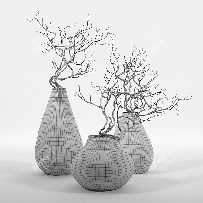 Modern Turo Planter Collection 3D model image 3