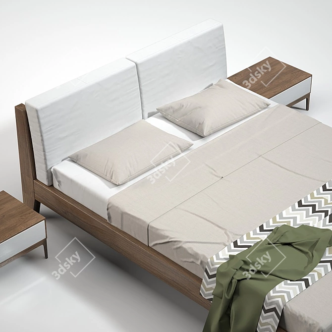 Modern Scandinavian Mikkel Bed - Rove Concepts 3D model image 2