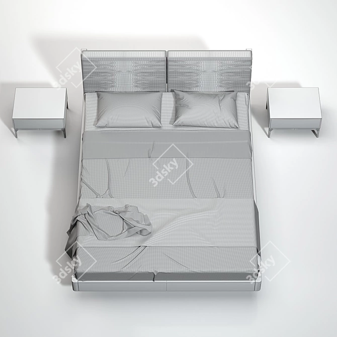 Modern Scandinavian Mikkel Bed - Rove Concepts 3D model image 3