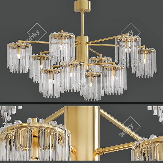 Elegant Arteriors Gretta Chandelier 3D model image 1