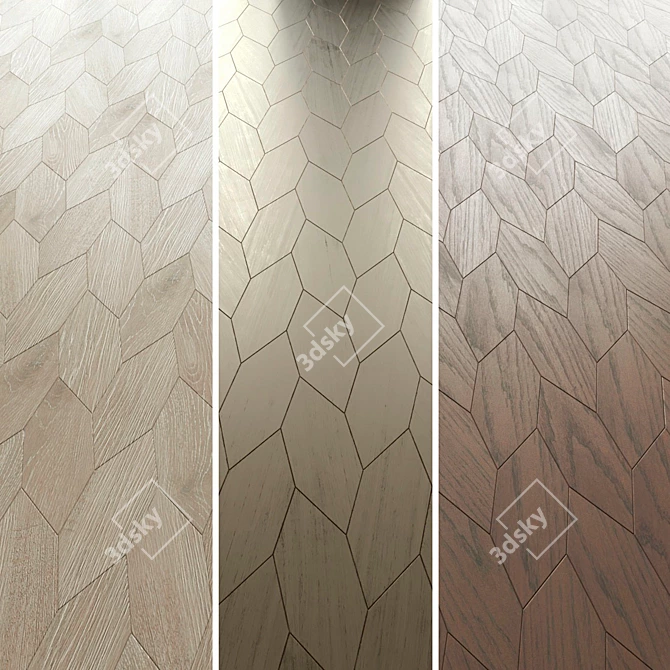 Luxury Oak Wooden Tile: Parquet Finex Maglione 3D model image 1