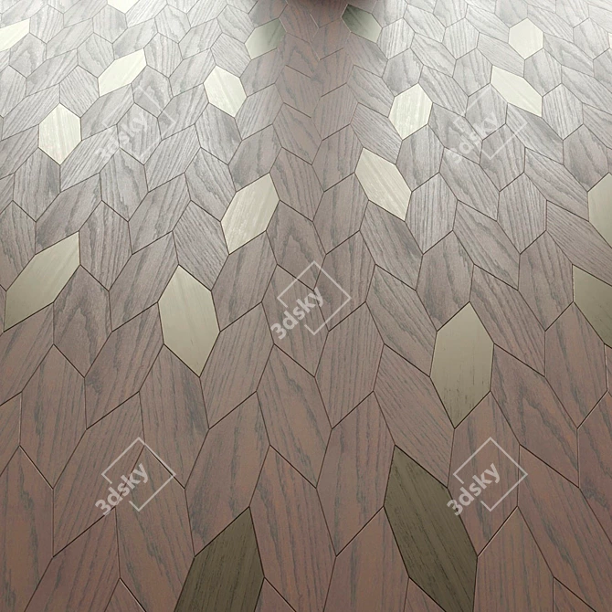 Luxury Oak Wooden Tile: Parquet Finex Maglione 3D model image 2