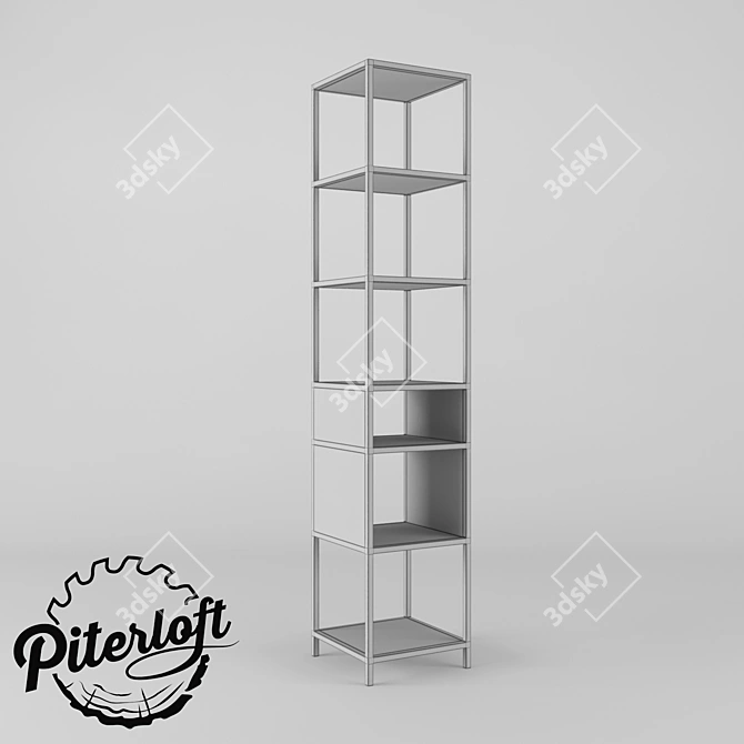 Madison Industrial Shelf 3D model image 2