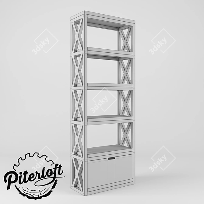 Industrial Loft Rack "Maine 3D model image 2