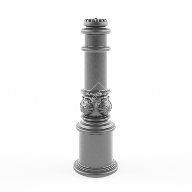 Yaroslav Cast Iron Street Pole 3D model image 1