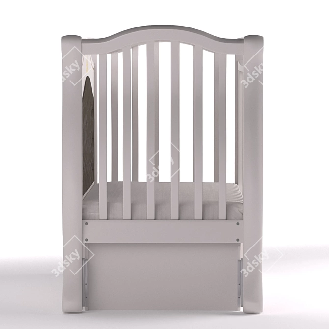 Gabriella Luxury Plus Cot: Ultimate Comfort for Your Baby 3D model image 2