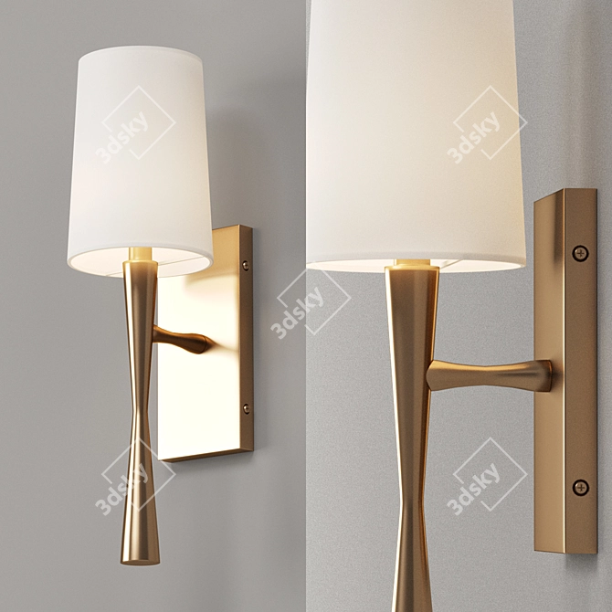 Svelte Glass Wall Sconce 3D model image 1