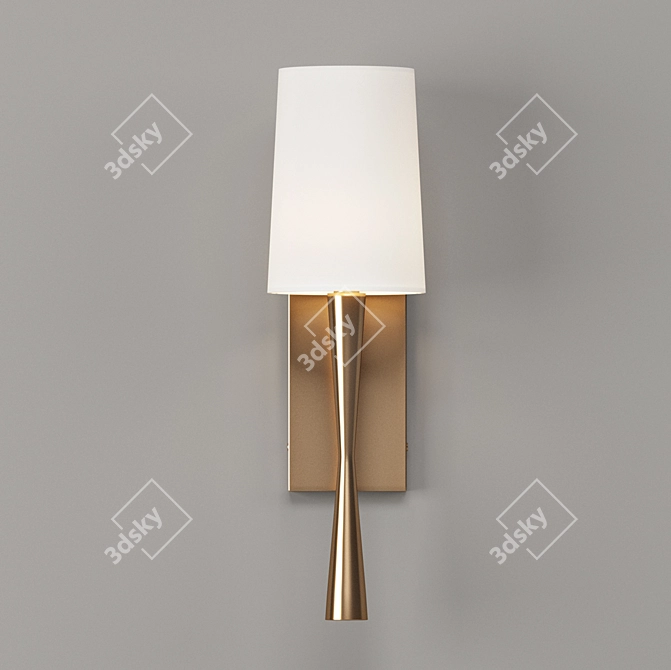 Svelte Glass Wall Sconce 3D model image 2