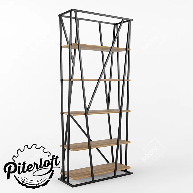 Industrial Loft Rack 3D model image 1