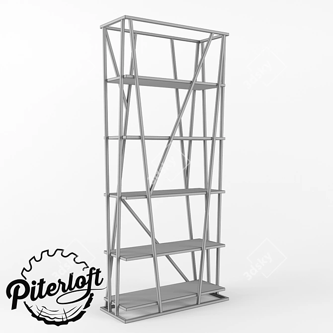 Industrial Loft Rack 3D model image 2