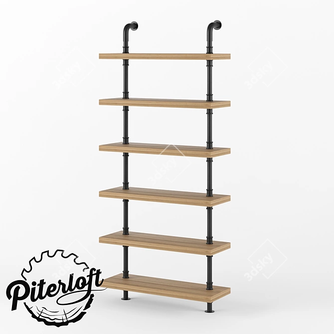 Industrial Loft Rack 3D model image 1