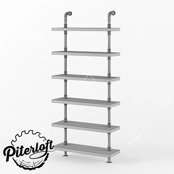 Industrial Loft Rack 3D model image 2