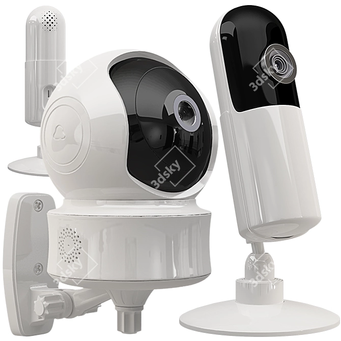 Advanced IP Camera Set 3D model image 1