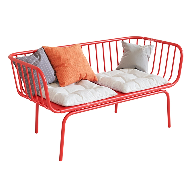 BRUSEN Outdoor Sofa: Stylish and Comfortable 3D model image 1