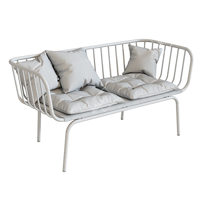 BRUSEN Outdoor Sofa: Stylish and Comfortable 3D model image 3